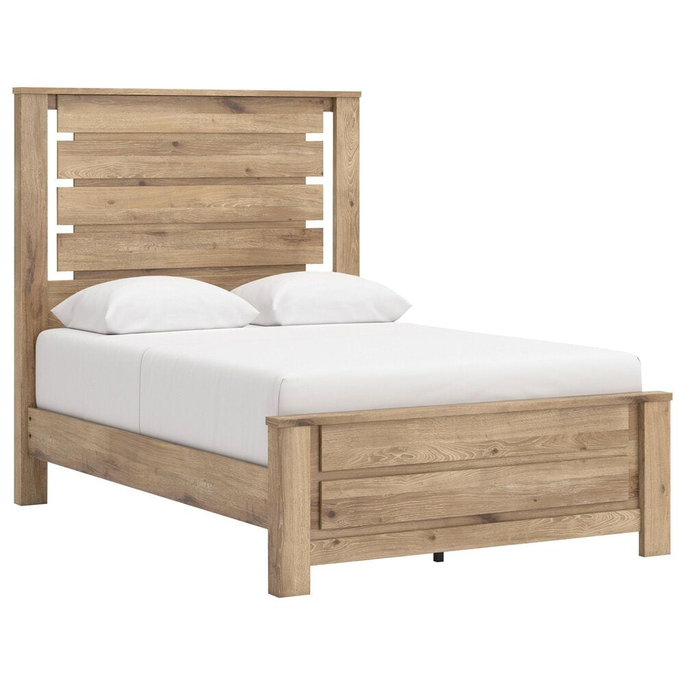 Ashley Brozmont Full Panel Platform Bed in Tan, , large