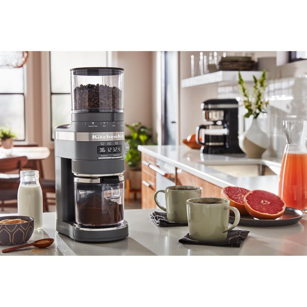 KitchenAid Burr Coffee Grinder in Matte Charcoal Grey, , large
