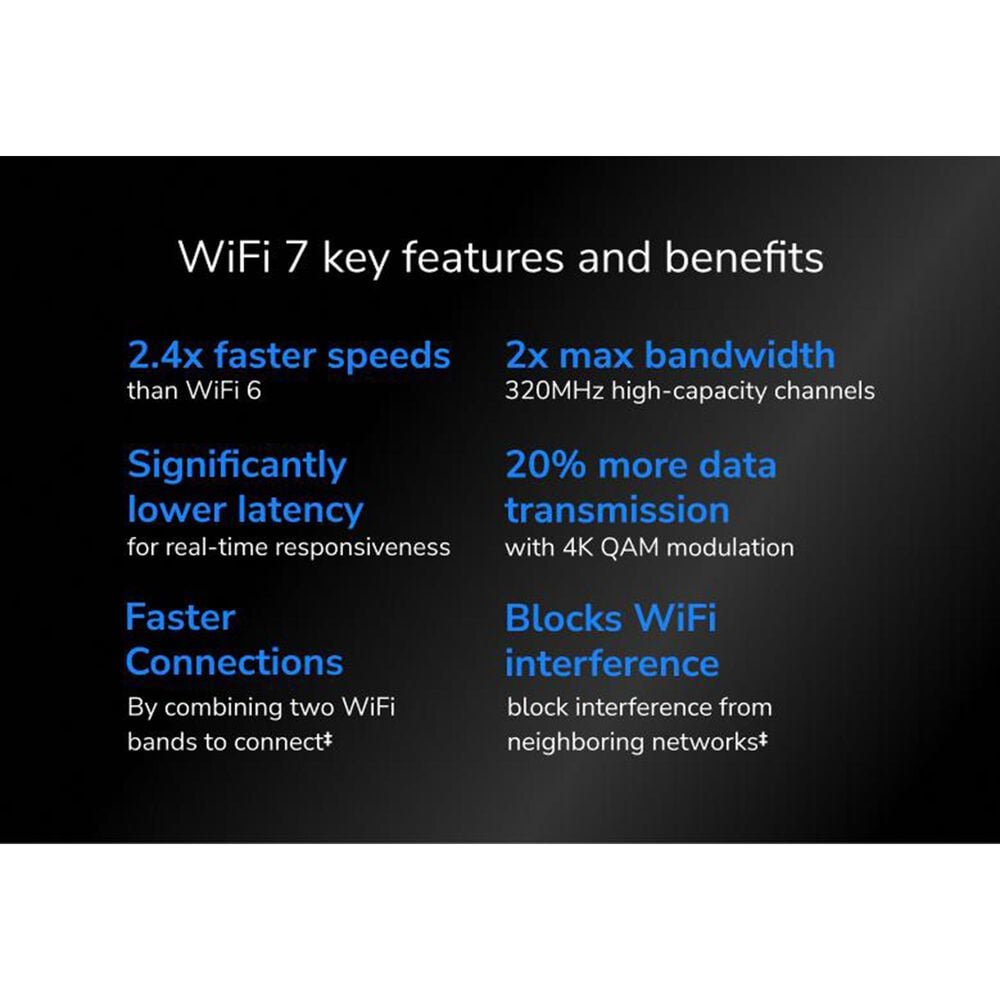 NETGEAR Nighthawk Tri-Band Wi-Fi 7 Router in Black, , large