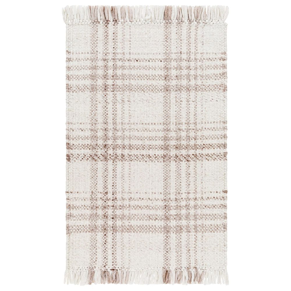 Surya Primrose PRM-2306 5" x 7"6"Light Grey, Taupe, Khaki, Ivory, Camel and Brick Area Rug, , large