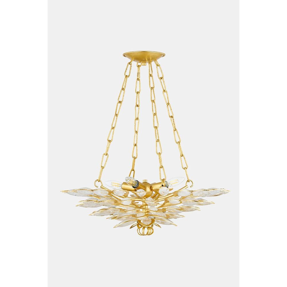 Troy Lighting Vittoria 4-Light Chandelier in Gold Leaf, , large