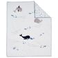 Oxford Baby Whale of a Time 3-Piece Baby Crib Nursery Bedding Set in White and Blue, , large