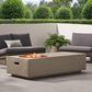Hearth and Haven Rectangle MgO Concrete Fire Pit in Light Grey, , large