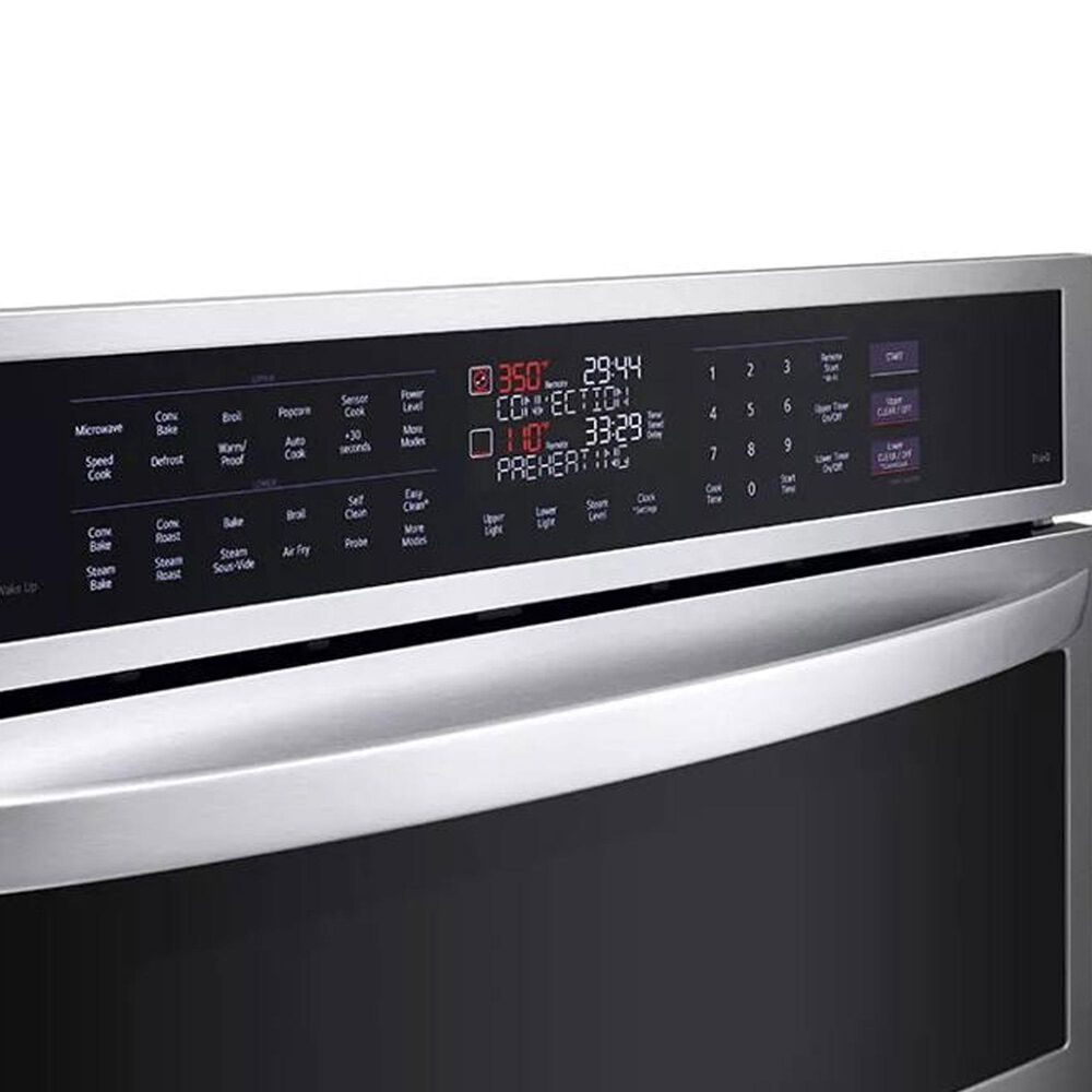 LG 2-Piece Kitchen Package with Print Proof Stainless Steel 6.4 Cu. Ft. Smart Combination Wall Oven and Black 36" Induction Cooktop, , large