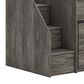 Ashley Frandern Twin Loft  Bed with Bookcase and Drawer Storage in Gray, , large