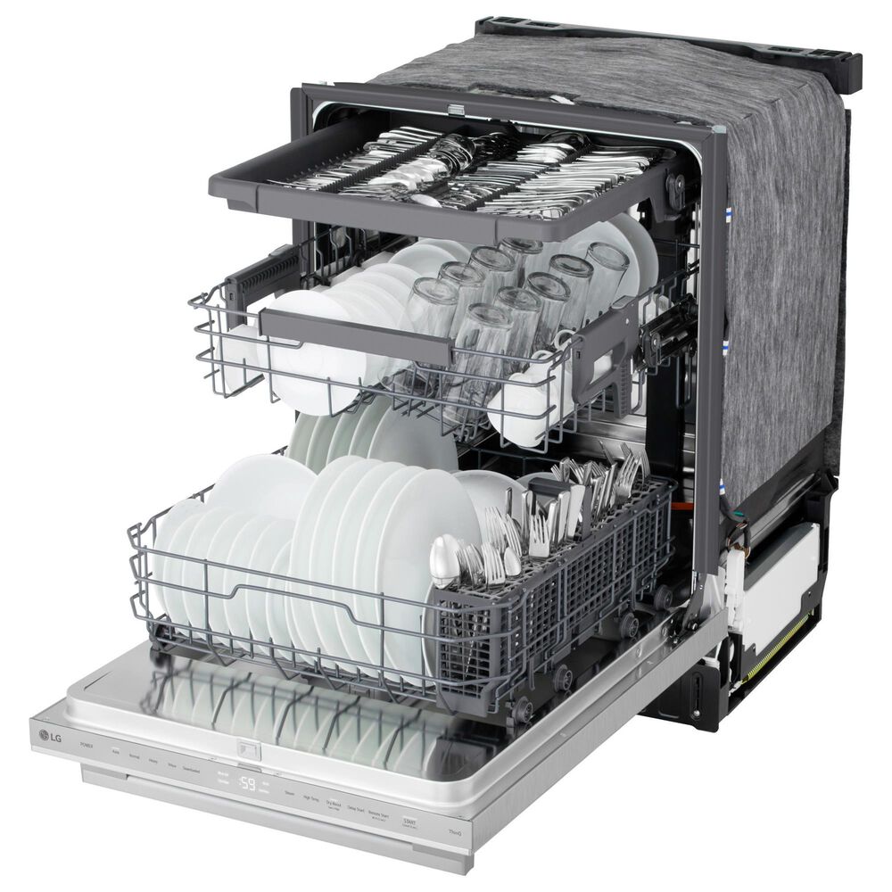 LG 24&quot; Built-In Bar Handle Dishwasher with SteamAssist in PrintProof Stainless Steel, , large