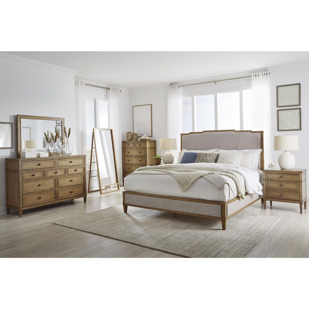 Ashley Sharlance Queen Upholstered Panel Bed in Light Brown, , large