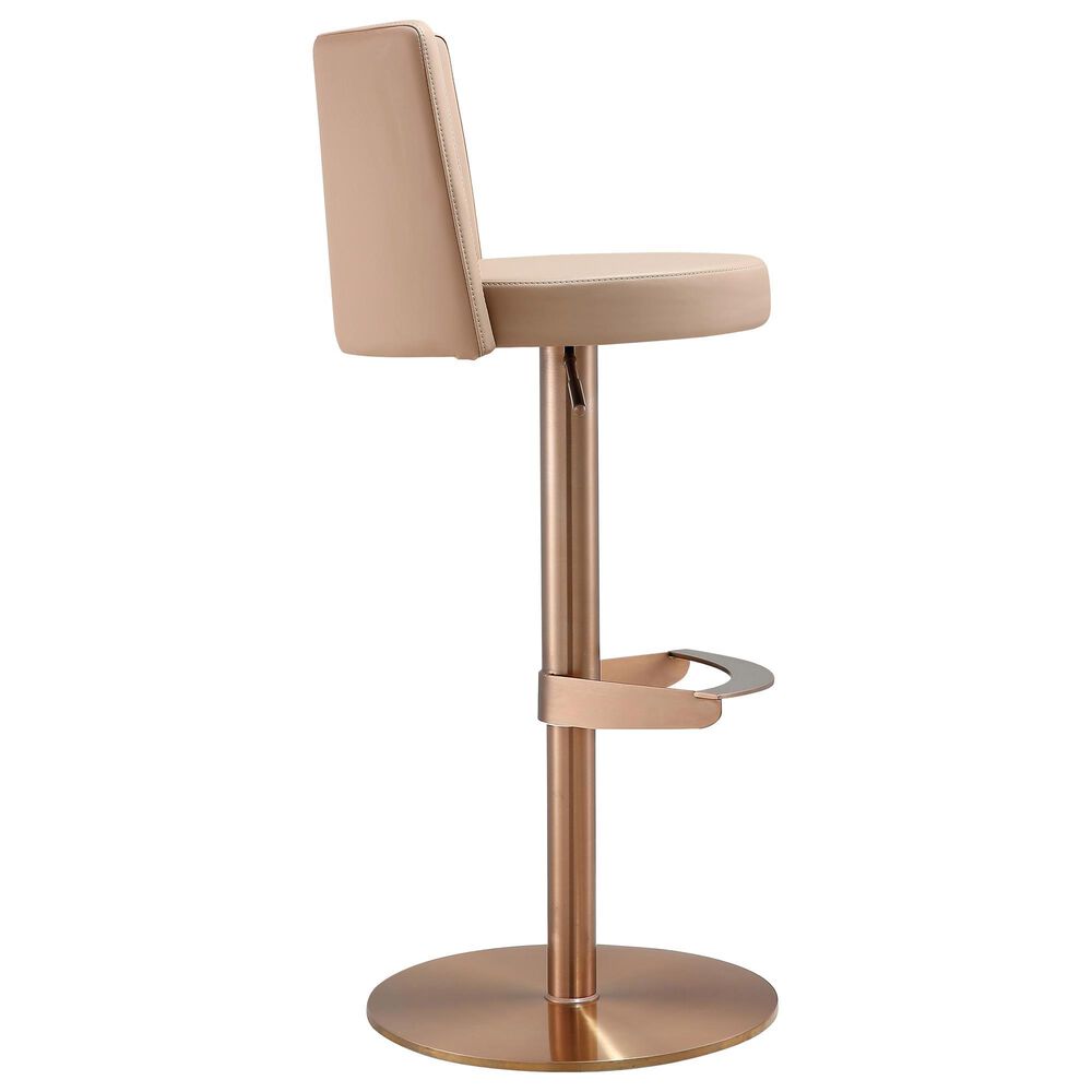 Tov Furniture Loosha Adjustable Bar Stool in Cafe Au Lait, , large