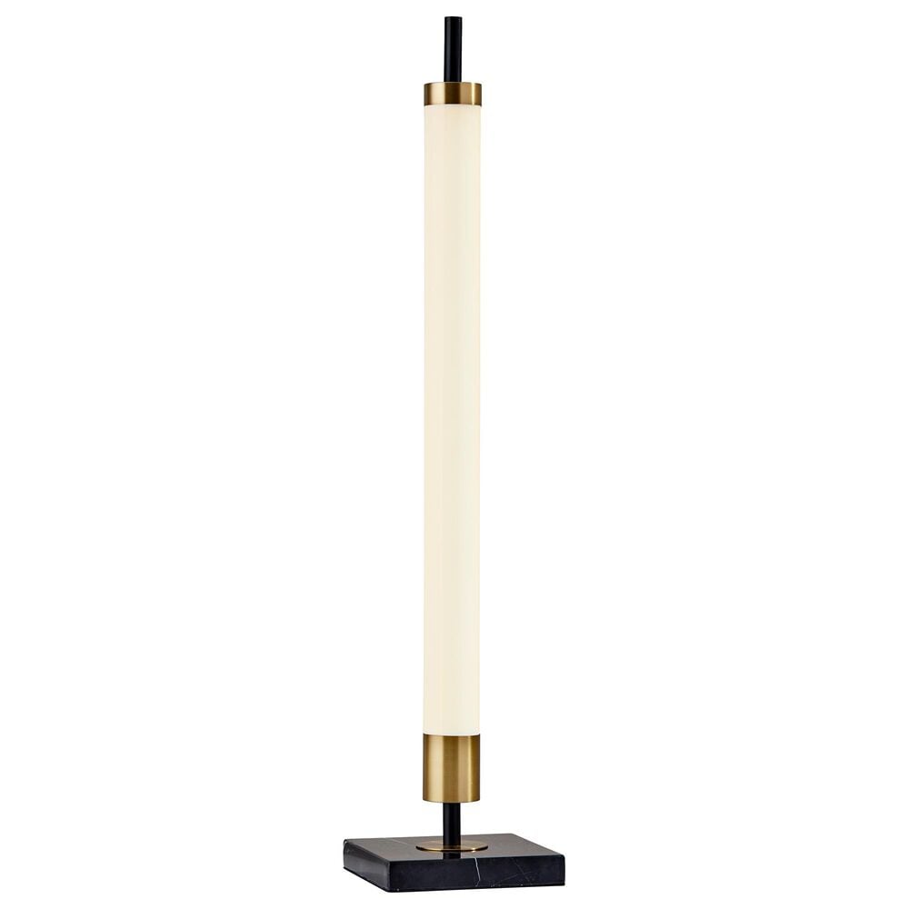 Adesso Piper LED Table Lamp in Black and Antique Brass, , large