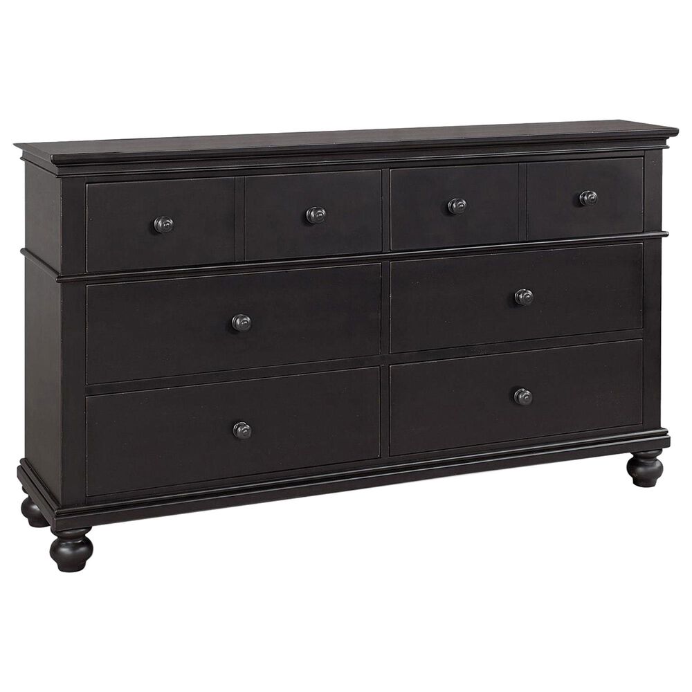 Riva Ridge Oxford 5 Piece Queen Panel Bedroom Set in Black, , large