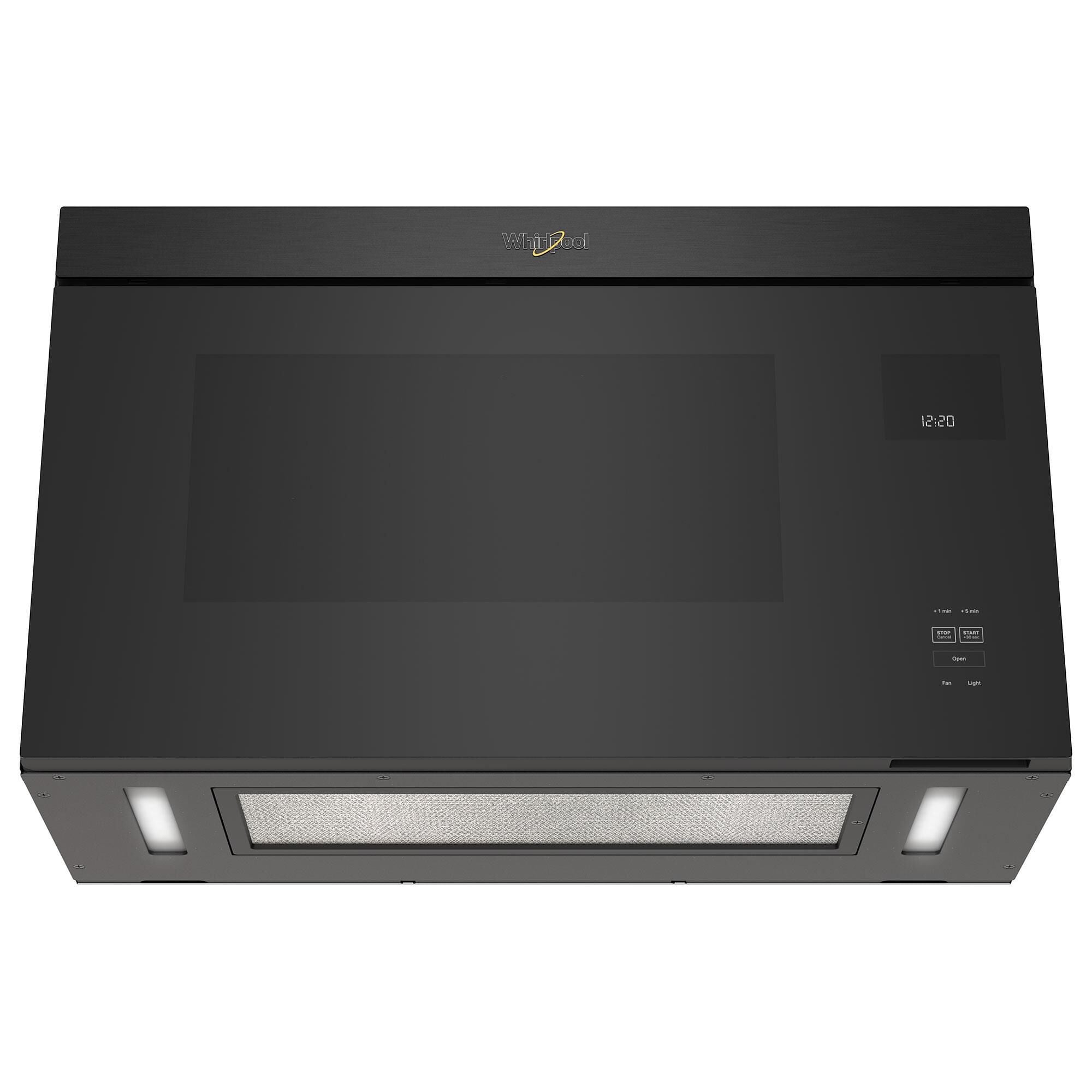 Whirlpool 1.1 Cu. Ft. Flush Mount Microwave in Black Stainless Steel