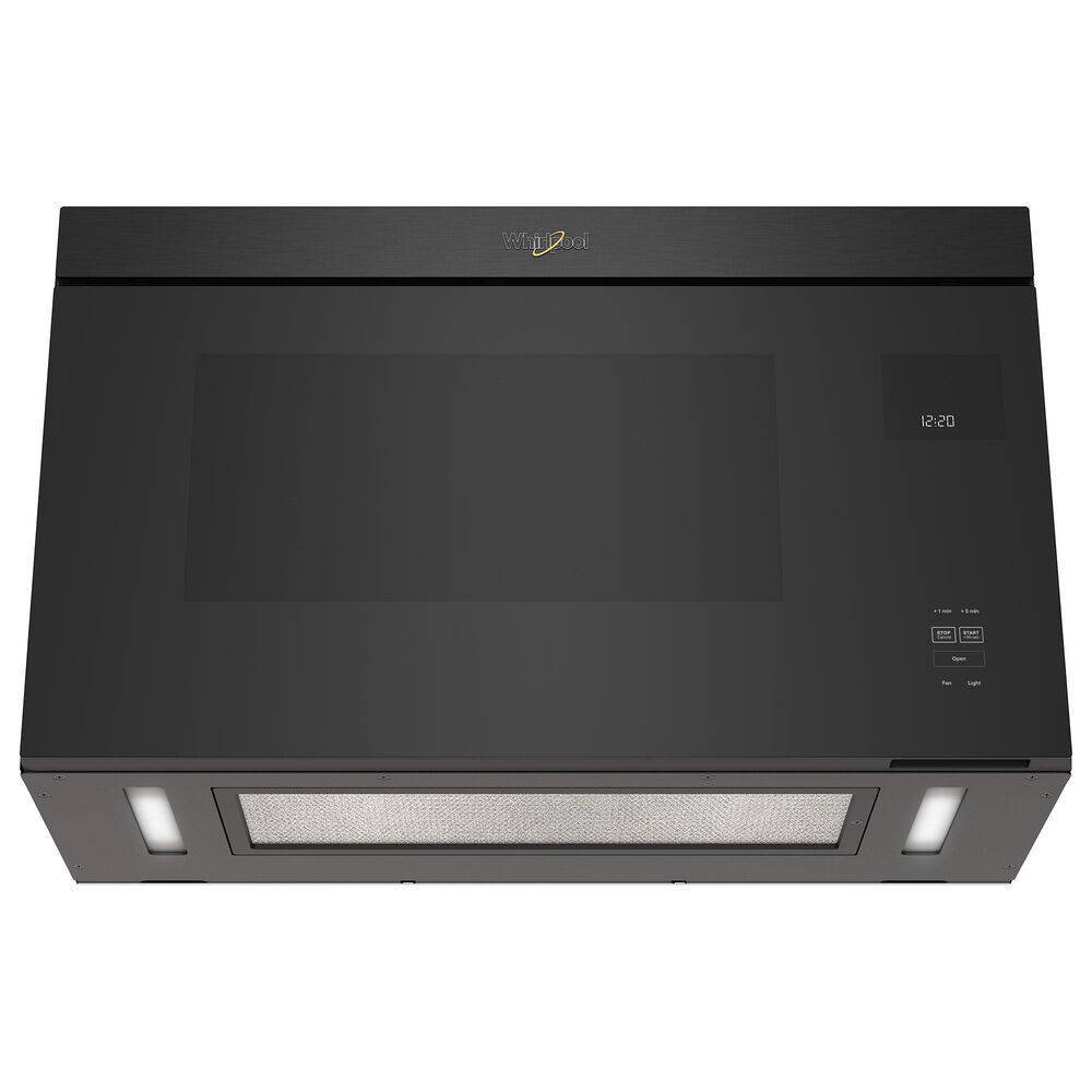 Whirlpool 1.1 Cu. Ft. Flush Mount Microwave in Black Stainless Steel, , large