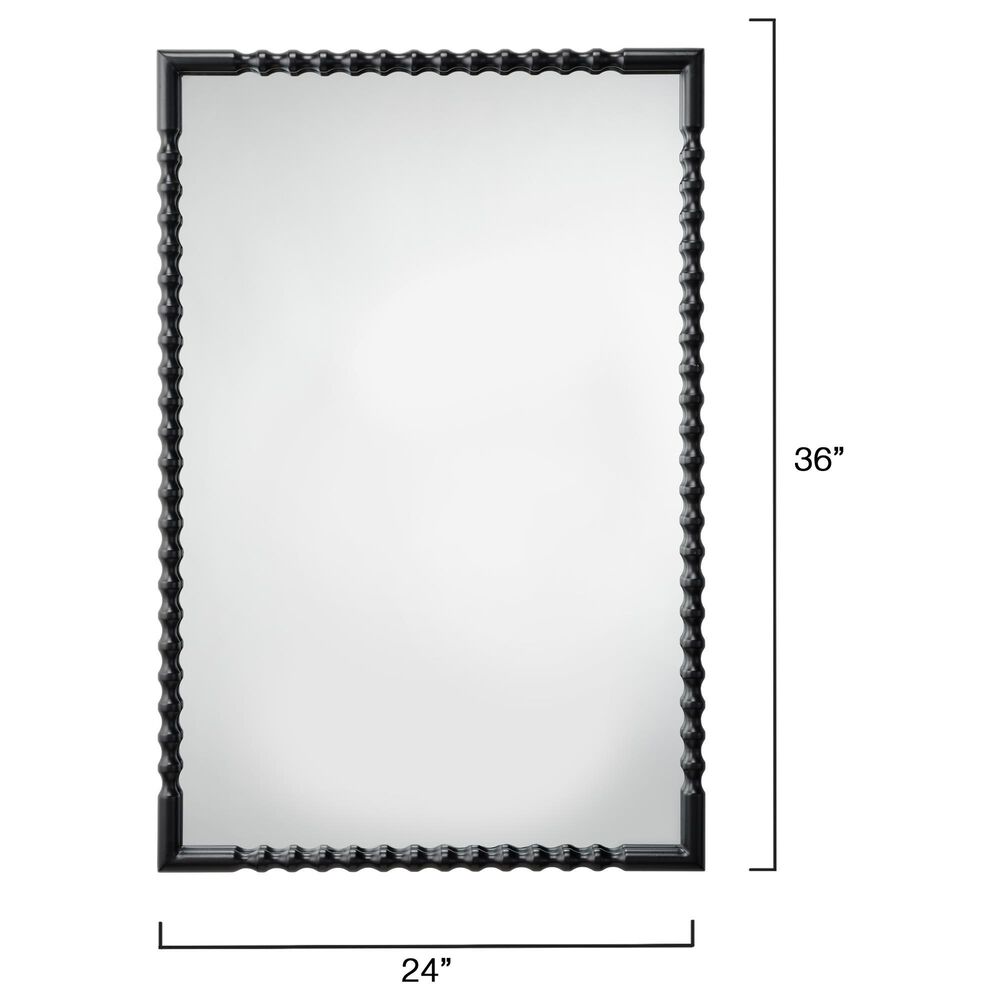 Splendor Living Montclair Rectangle Wall Mirror in Black, , large