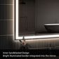 HOMLUX 60" x 36" LED Bathroom Makeup Mirror in Silver, , large
