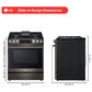 LG 2-Piece Kitchen Package with 6.3 Cu. Ft. Smart Slide-In Gas Range and 2.1 Cu. Ft. Smart Over-the-Range Microwave in Black Stainless Steel, , large