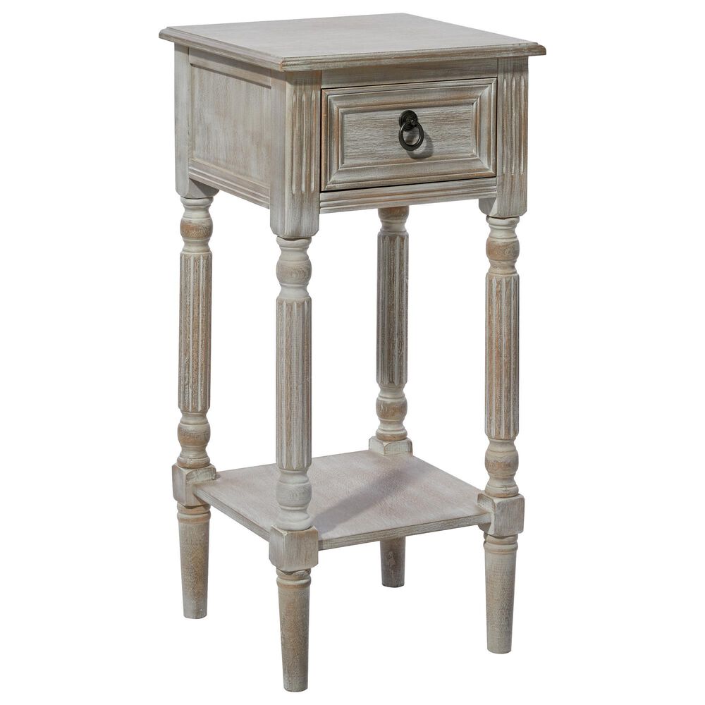 Maple and Jade Square Accent Table in Whitewashed Taupe, , large
