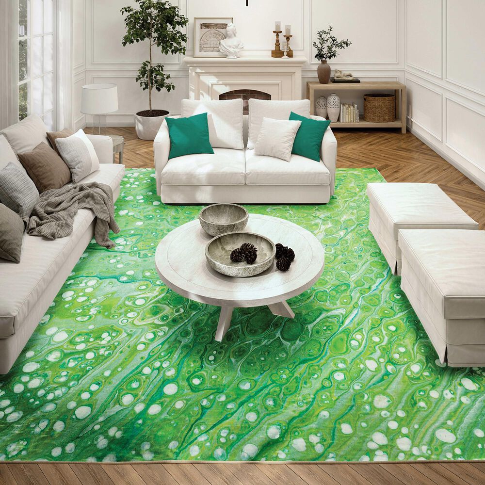 Dalyn Rug Company Kikiamo Lime-In 3&#39; x 5&#39; Area Rug, , large