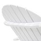 Hearth and Haven Maliu Outdoor Folding Adirondack Chair with Extendable Leg in White, , large