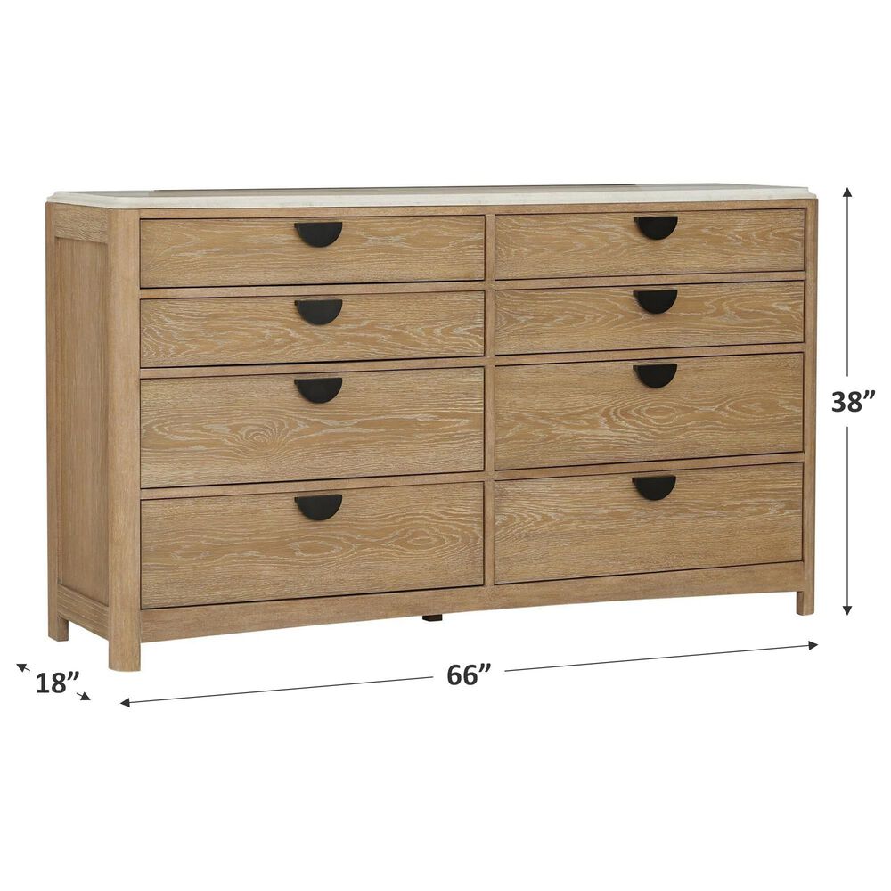 Simeon Collection Escape 8-Drawer Dresser in Natural Patina and Sandstone, , large