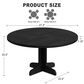 GARVEE 47" Round Dining Table in Black - Table Only, , large