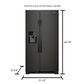 Whirlpool 21.4 Cu. Ft. 33" Wide Side-by-Side Refrigerator in Black, , large