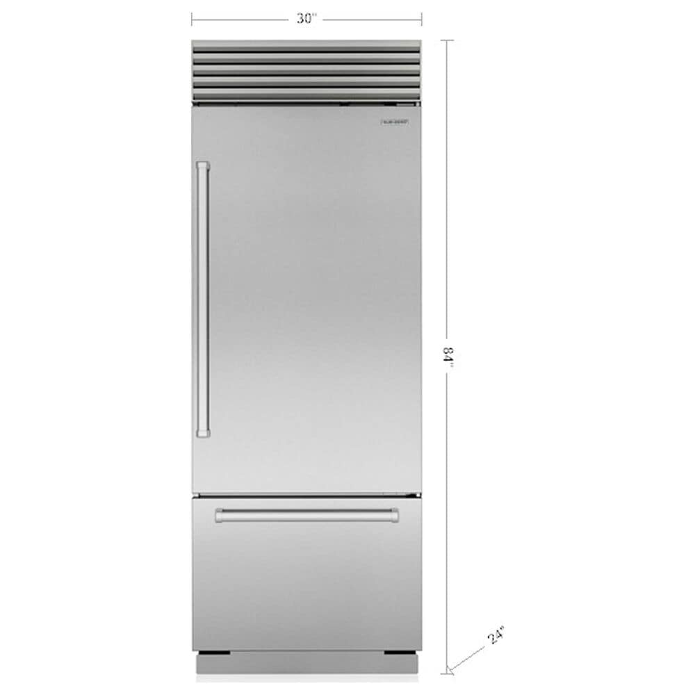 Sub Zero Classic 17 Cu. Ft. Bottom Mount Refrigerator with Right Hinge in Stainless Steel, , large