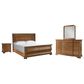 Universal Furniture New Lou 4-Piece California King Sleigh Bedroom Set in Cognac, , large