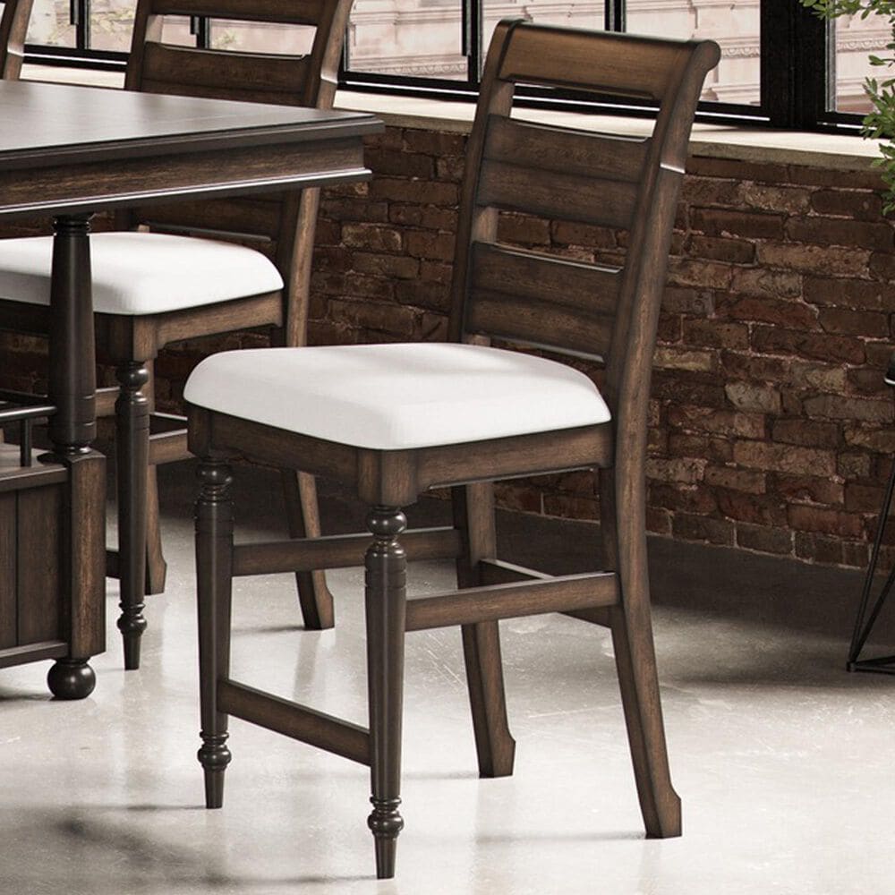 Bernards Bellamy Lane Ladder Back Counter Stool in Rich Chocolate Brown, , large
