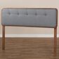 Baxton Studio Palina Full Upholstered Headboard in Dark Gray/Walnut, , large