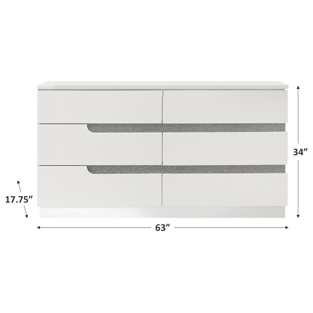 New Heritage Design Paradox 6-Drawer Dresser in White, , large