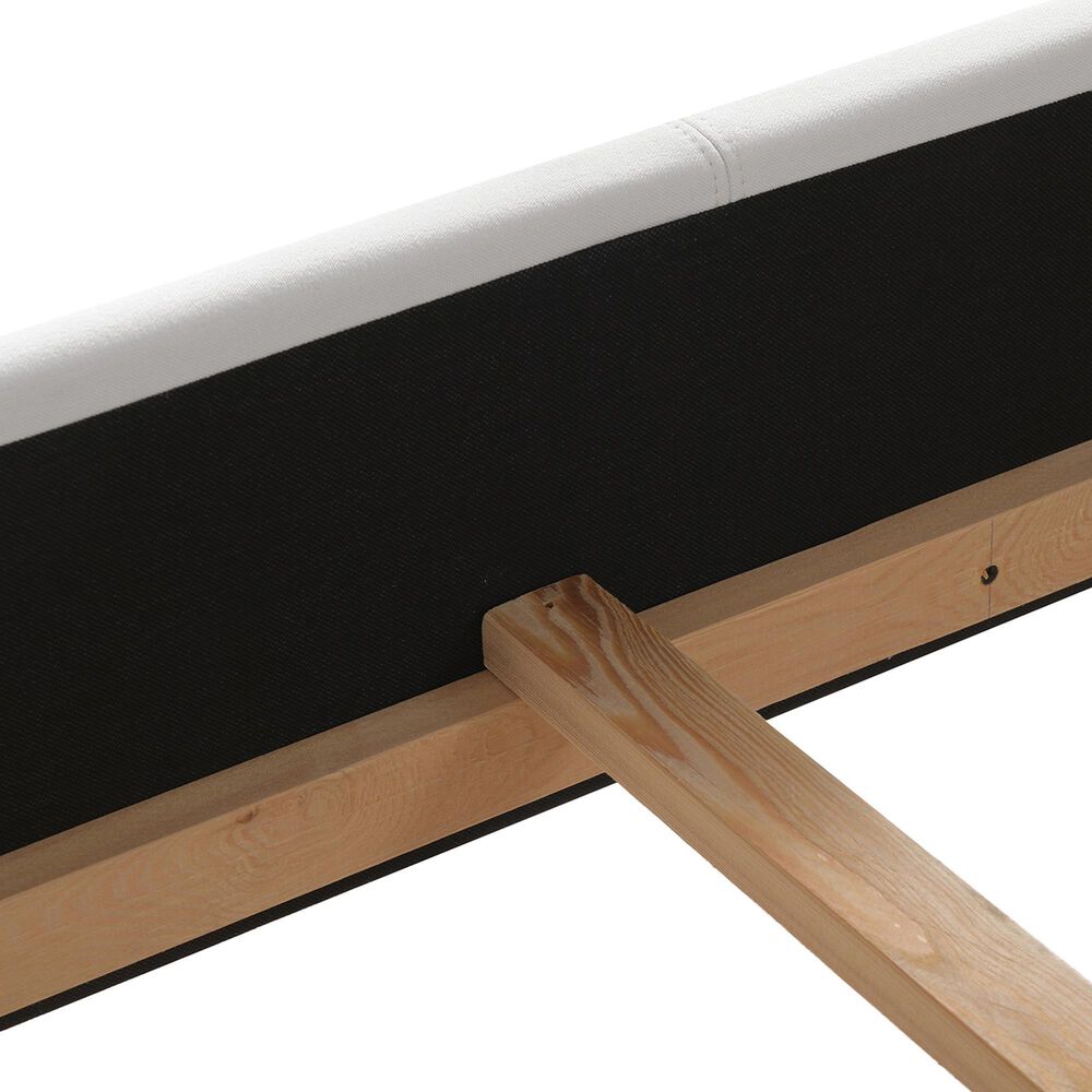 Jennifer Taylor Home Marcella Queen Upholstered Bed in Bright White NFM