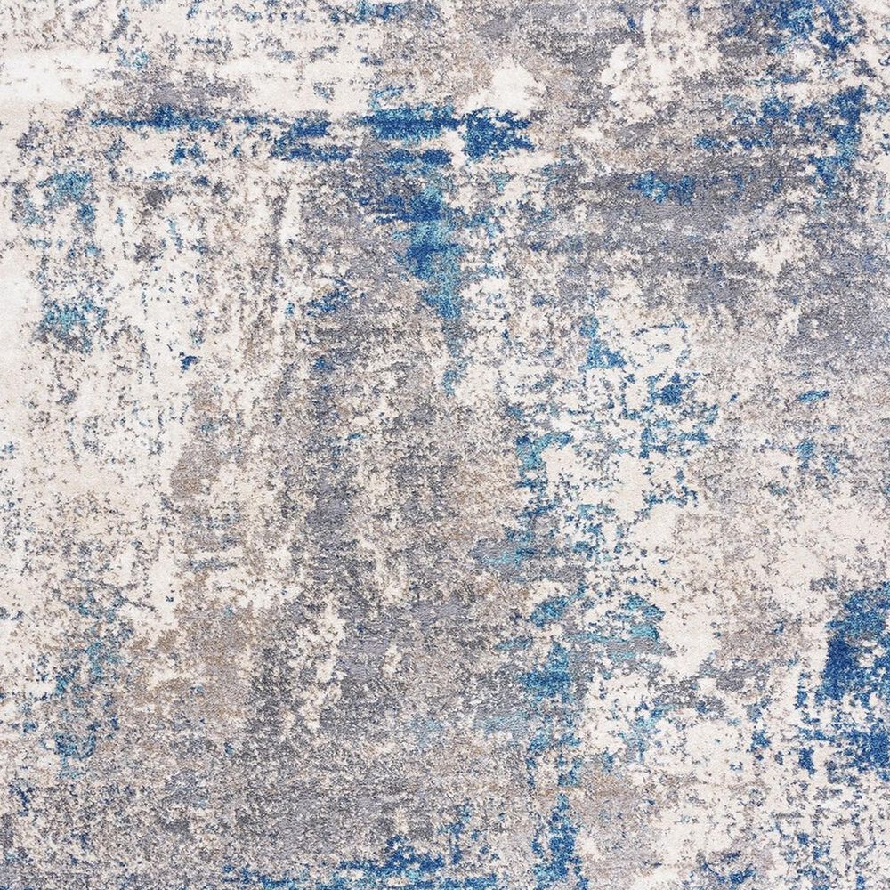 Safavieh Aston ASN718F 5&#39;3&quot; x 7&#39;7&quot; Gray and Navy Area Rug, , large