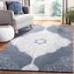 Safavieh Micro-Loop 4" x 6" Grey and Navy Area Rug, , large