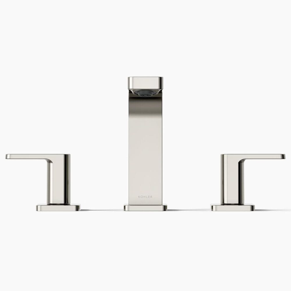 Kohler Parallel Widespread Bathroom Sink Faucet in Vibrant Polished Nickel, , large