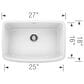 Blanco Valea 27" Single Bowl Kitchen Sink in White, , large