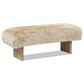 Jennifer Taylor Home Leda Accent Bench with Natural Blonde Upholstered in Natural, , large