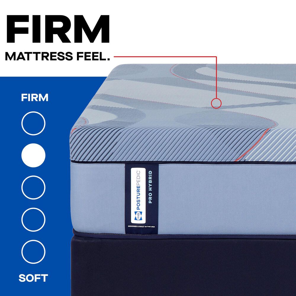 Sealy Wilkins Firm Hybrid Full Mattress with Low Profile Box Spring, , large