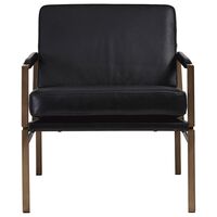 Signature Design by Ashley Puckman Leather Accent Chair in Black