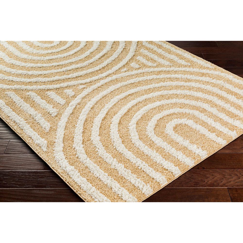 Surya Rodos RDO2331 5&#39;3&quot; x 7&#39; Mustard, White, Peach Area Rug, , large