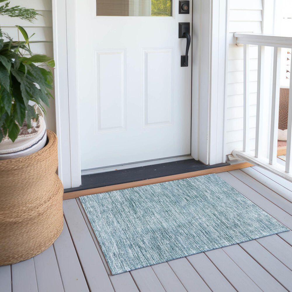 Dalyn Rug Company Soft Essentials Solid Sky 2'6" x 3'10" Indoor/Outdoor Area Rug, , large