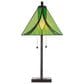 LumiSource Ren Table Lamp with Green Glass Shade in Oil Rubbed Bronze, , large