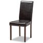 Baxton Studio Andrew Side Chair in Dark Brown (Set of 4), , large