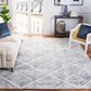 Safavieh Artistry ARR667M 4" x 6" Ivory and Blue Area Rug, , large
