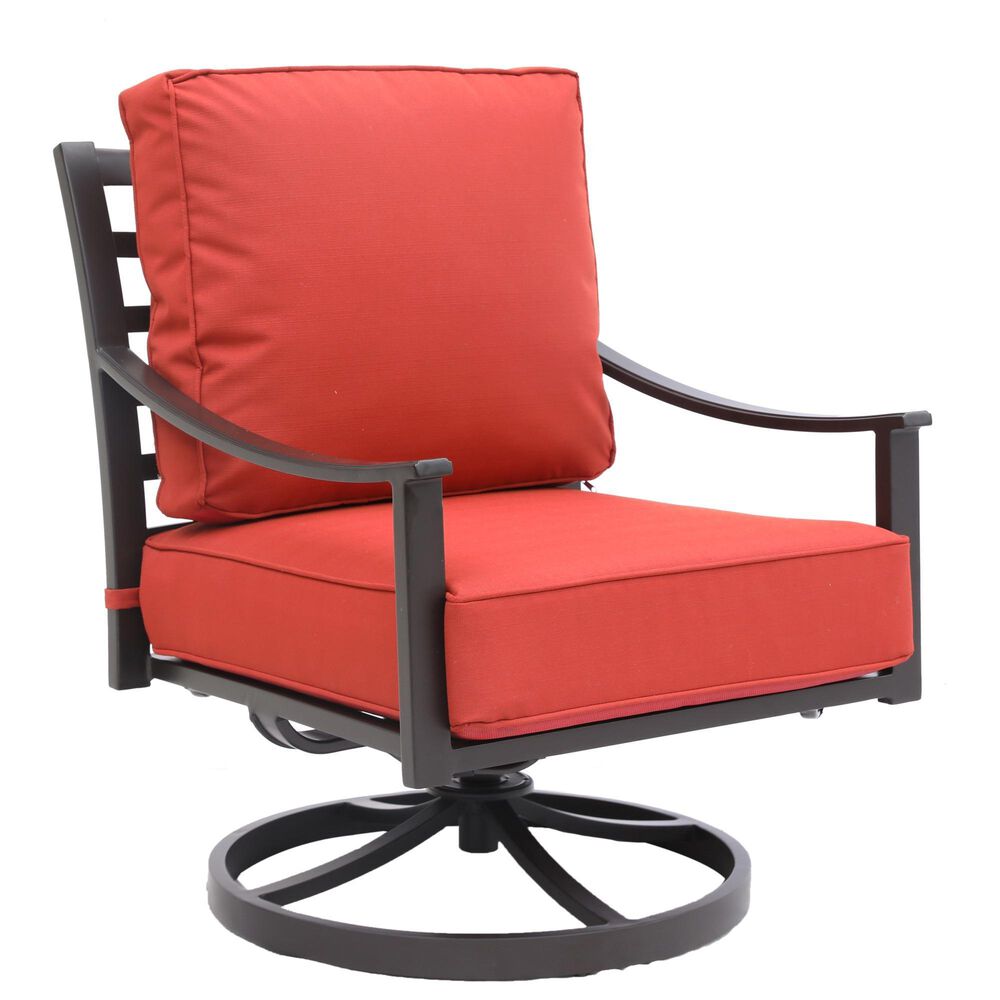 GatherCraft Presidio 5-Piece Round Firepit Chat Set in Linen Terracotta, , large