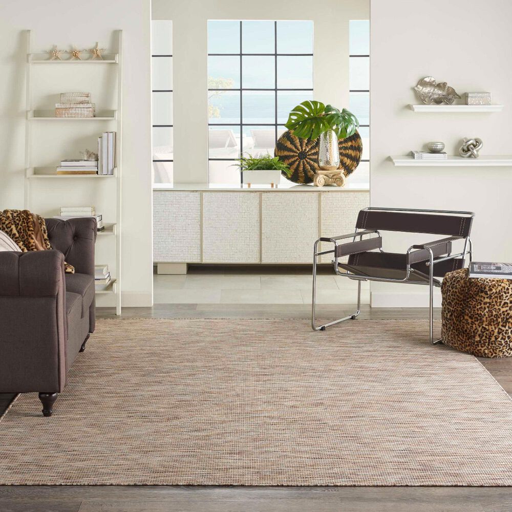 Nourison Positano 10&#39; x 14&#39; Beige Indoor/Outdoor Area Rug, , large
