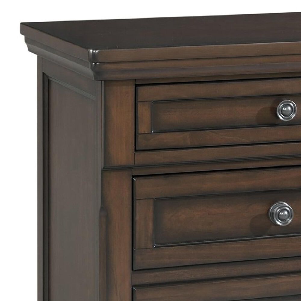 Mayberry Hill Kingston 3-Drawer Nightstand in Dark Walnut, , large