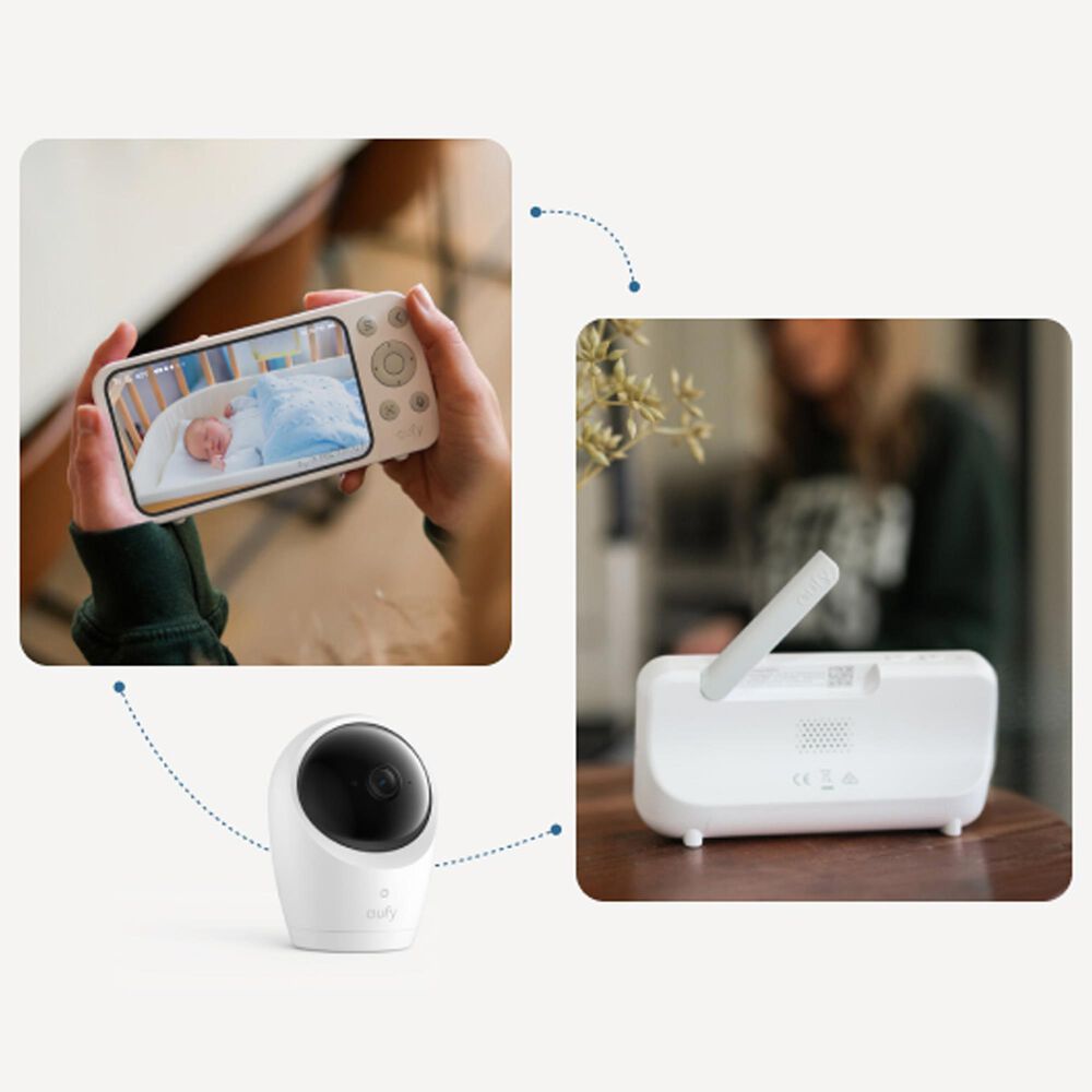 eufy E20 Baby Monitor with Camera in White, , large