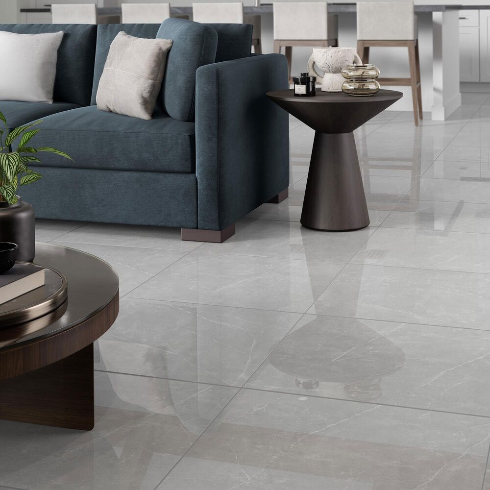 Distributer Sterlina II Gray 24&quot; x 24&quot; Polished Porcelain Tile, , large