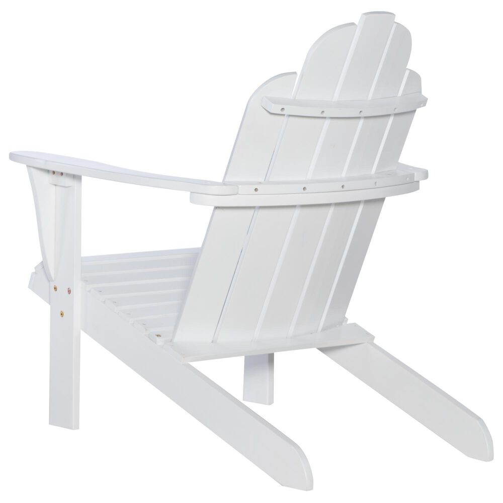 Linon Home Decor Adirondack Patio Chair in White, , large
