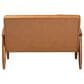 Baxton Studio Sorrento Stationary Loveseat in Tan, , large